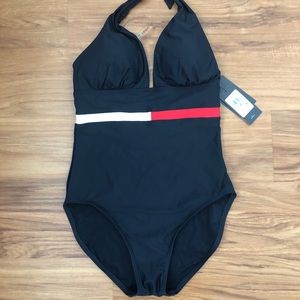 NWT Tommy Hilfiger one piece swimsuit Sz 8